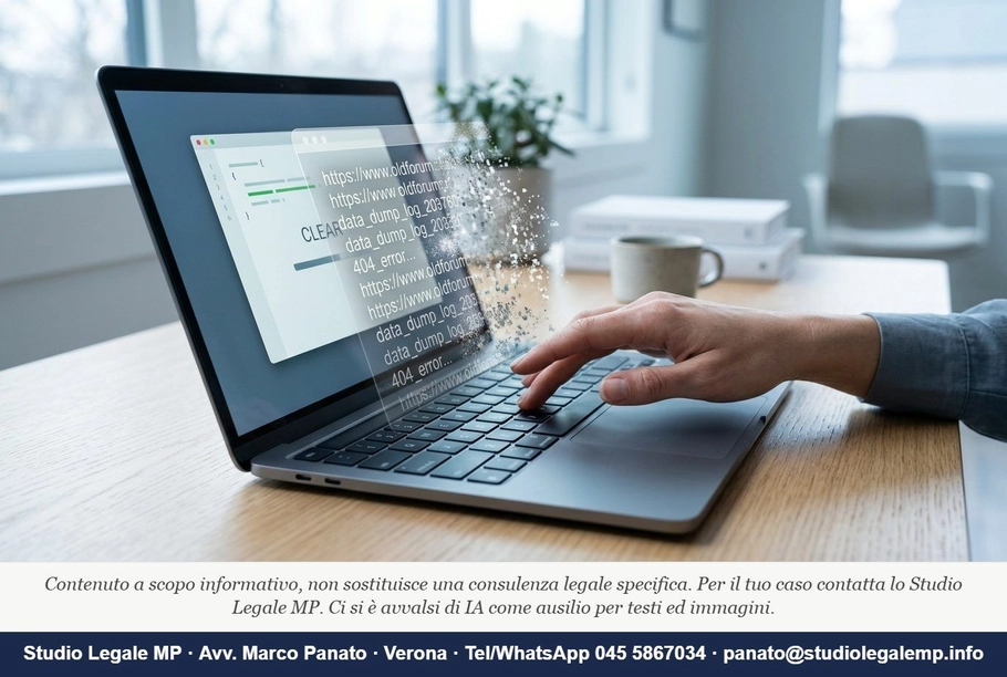 DSA e oblio: rimuovere contenuti online in meno passi - Studio Legale MP - Verona