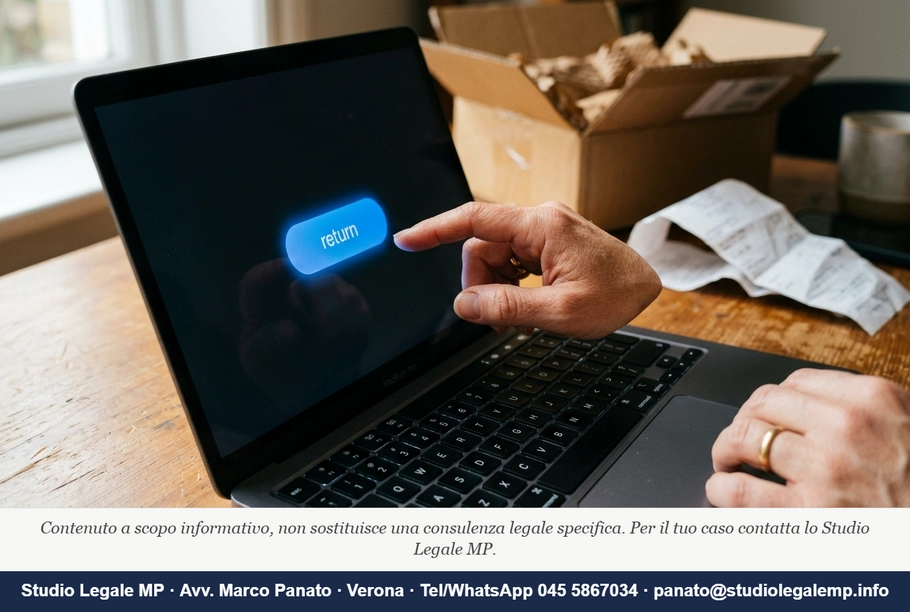 Recesso ecommerce: il pulsante obbligatorio - Studio Legale MP - Verona