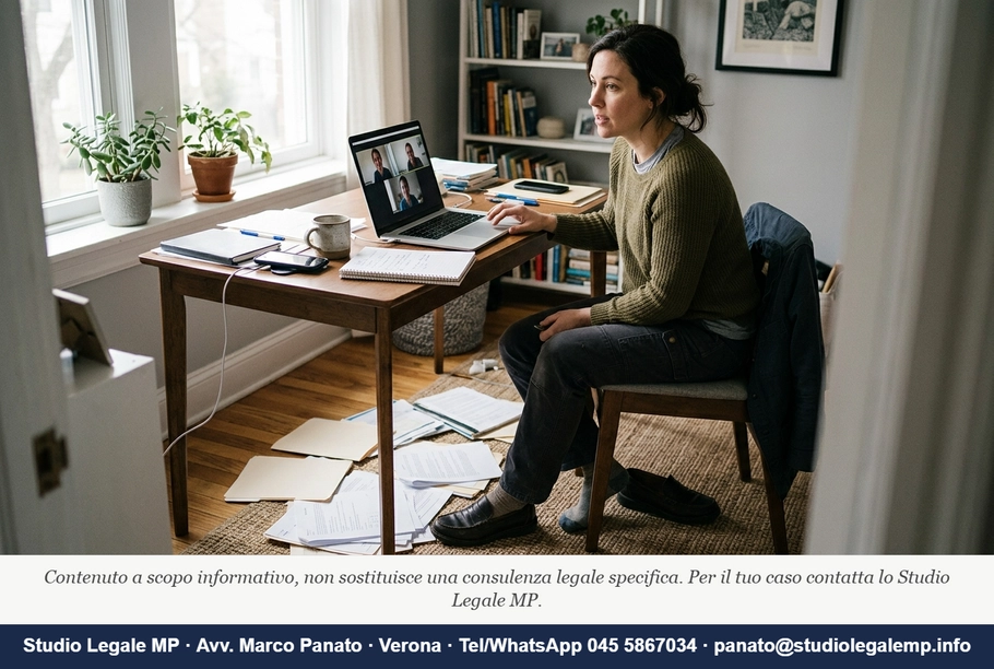 Smart working: quando l'infortunio a casa è sul lavoro - Studio Legale MP - Verona