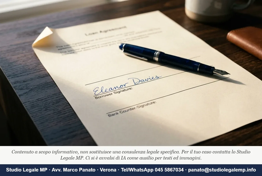 Contratto bancario senza firma: quando è nullo? - Studio Legale MP - Verona