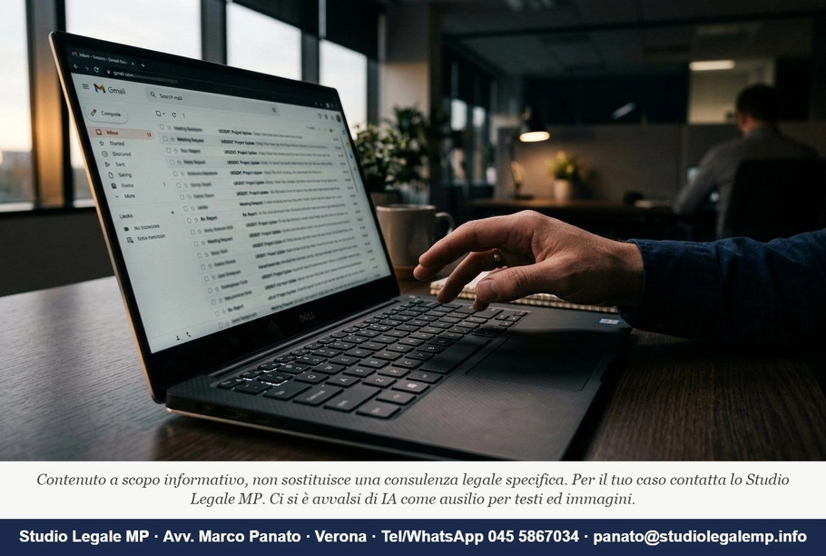 Email aziendale: il datore legge e licenzia, ma solo fino a una certa data - Studio Legale MP - Verona