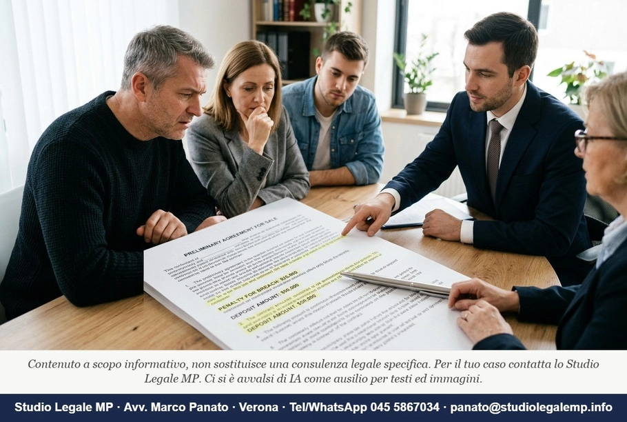Caparra preliminare: come non perdere tutto con il costruttore - Studio Legale MP - Verona