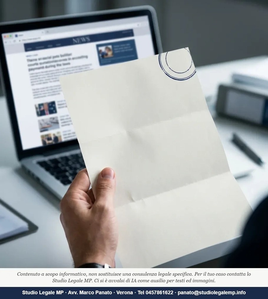Diffida editore online: 3 errori che azzzerano il risarcimento - Studio Legale MP - Verona