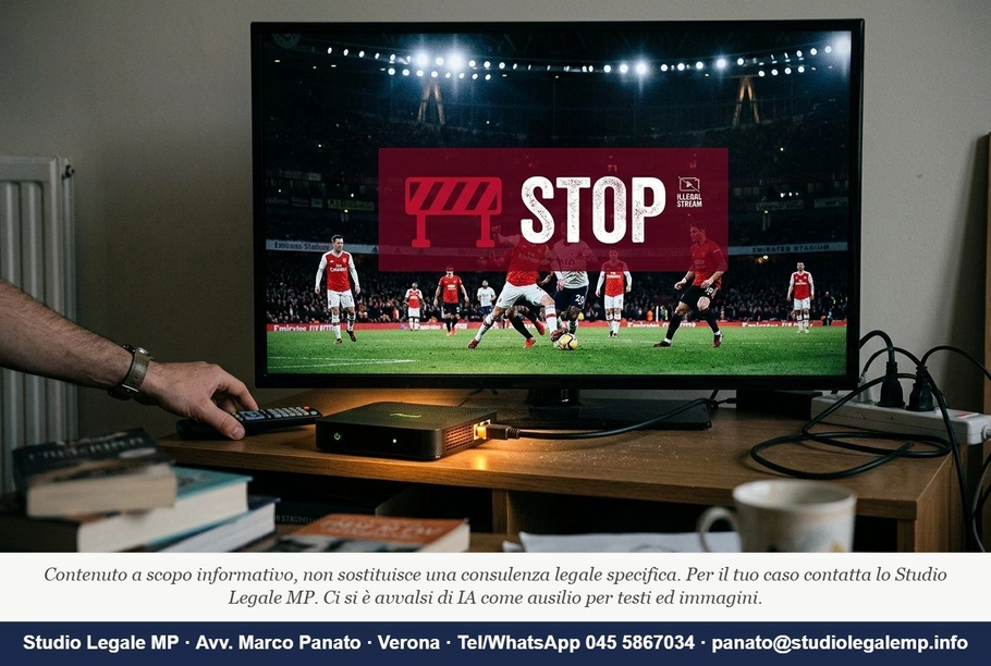 Pirateria audiovisiva sportiva: attenzione, cosa rischi davvero - Studio Legale MP - Verona