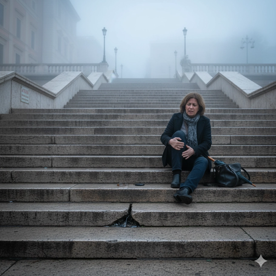 Caduta su scale pubbliche: il risarcimento non è garantito - Studio Legale MP - Verona