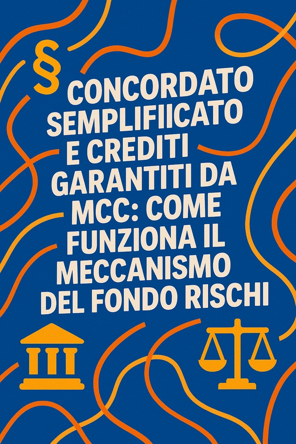 Concordato semplificato e crediti garantiti da MCC: come funziona il meccanismo del fondo rischi - Studio Legale MP - Verona
