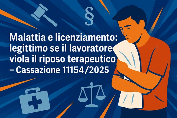 Malattia e licenziamento: legittimo se il lavoratore viola il riposo terapeutico – Cassazione 11154/2025 - Studio Legale MP - Verona