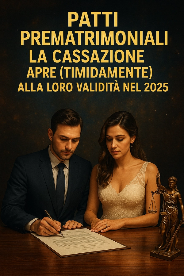 Patti prematrimoniali: la Cassazione apre (timidamente) alla loro validità nel 2025 - Studio Legale MP - Verona