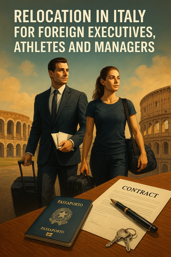 Relocation in Italy for Foreign Executives, Athletes and Managers – Legal Guide and 2025 Updates - Studio Legale MP - Verona
