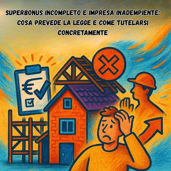  Superbonus incompleto e impresa inadempiente: cosa prevede la legge e come tutelarsi concretamente - Studio Legale MP - Verona