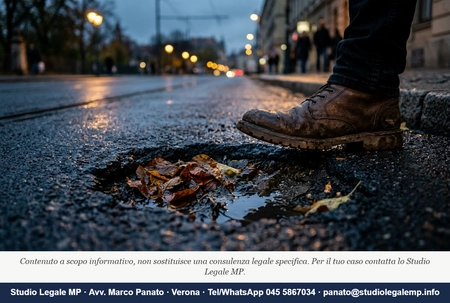 Buca stradale: quando il Comune scarica la colpa sul pedone - Studio Legale MP - Verona